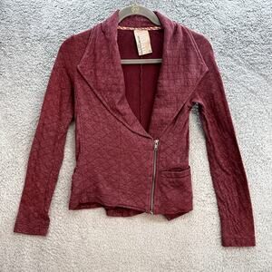 Anthropologie Dolan Left Coast XS Burgundy Lightweight Jacket Zip Front Pockets